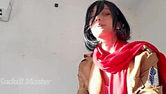 Mikasa Mandona Sucks and Rides Eren's Cock Hard