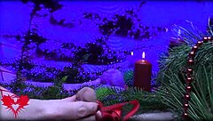 Mrs. Santa Claus Handjob with Finger in Peehole