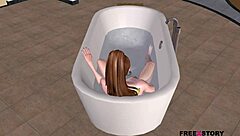 This Cute Teen's Pussy Rubbing in the Bath Tub is So Hot! 🔥