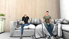 Man, this blonde housewife cartoon slut gets banged hard by stepson. Her husband just offered her up!