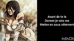 joi with pieck fingering herself while giving instructions