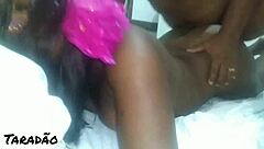 Latina Preta Cums Hard on Huge Cock with Deepthroat and Assfucking Action