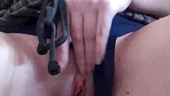 Lonely Girl Orgasms Caressing Wet Pussy!