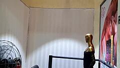 visiting and trying products in a sexy shop