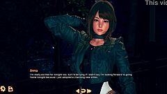 Anna plays trick or treat.