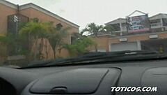 dominican republic girls showing off sexy moves on public streets