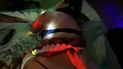 Milf in lingerie has big tits and ass with monster cock.