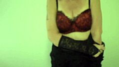 SCARLET STRIPS FOR YOU WITH SHAVED PUSSY