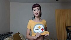 White girl with big ass and tits in amateur PAWG style.