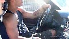 Teen sucks and rides two dicks!