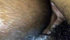 Damn! Facedown and dripping with hot cum in tight pussy!