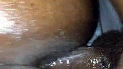 Damn! Facedown and dripping with hot cum in tight pussy!