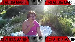 Watch the fat woman stuff cookies in her pussy for her gay friend to eat