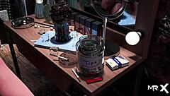 in this hentai, she spreads legs showing pussy