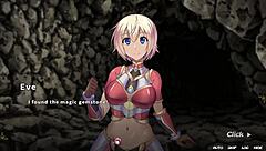 Eve plays with toys in anime adventure