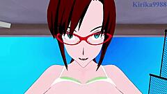 mari illustrious makinami and ritsuko akagi have intense sex in neon genesis evangelion hentai