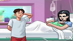 In summertime saga, babe with big tits gets sucked off by new e3 27.