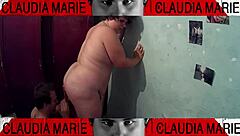 fat woman gets pussy eaten and pounded against closet