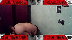 fat woman gets pussy eaten and pounded against closet