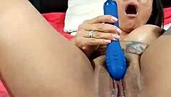 latina tattooed girl dances and masturbates for abdiel