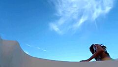 Teengonzo cuties get wild scissoring on car hood in open air