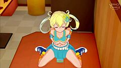 I am in the dressing room with emo moegi.