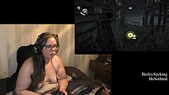 Naked Evil Within Game With Tattooed Brunette - Part 4