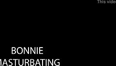 I can't stop watching Bonnie, the skinny brunette babe, masturbate her small tits.