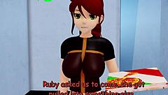 ruby and glinda from rwby in a hot futanari hentai scene