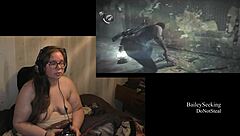 Naked Evil Within Game With Tattooed Brunette - Part 4