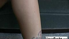 Sexy Tattooed Mason Teasing in Pink Lingerie