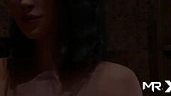 Fashion business character takes a relaxing shower in episode 35.