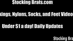 Oh Wow, We Get So Wet Sucking Toes in Stockings!