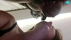 milf gives slow sloppy blowjob to monster cock