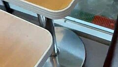 Asian Ladyboy Teases with Fresh Thong Display in Local Convenience Store Setting.