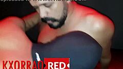 Horny guys fucking wildly in Hunter club orgy!