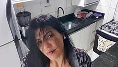 Dama Senssual Masturbates in Kitchen