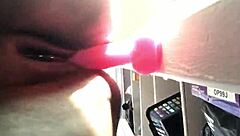 in this solo scene, a fat ebony woman rips her clothes and drips from her pussy with a dildo