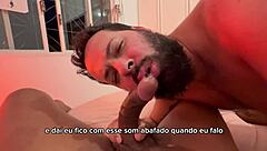 Bearded Man Sucking 41 Cocks On Red?