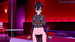 roboco-san and uruha rushia in intense sex hololive vtuber hentai 😍