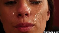 Wicked Honey Gets Sperm Load on Face Swallowing Every Drop