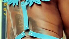 horny ebony milf sucks interracial cock homemade