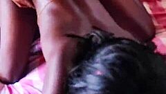 My neighbor's girlfriend sneaked over to watch TV with me