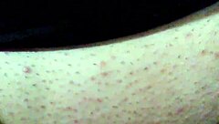 masked black babe uses dildo