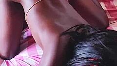 My neighbor's girlfriend sneaked over to watch TV with me