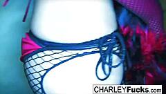 Charley Chase in Sexy Lingerie and Stockings