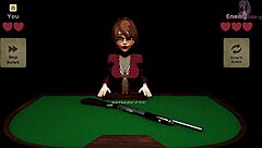 x roulette 2 features fat teen in cartoon blowbang. she's bent over desk taking huge cocks.