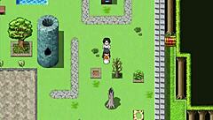 Minako cheats wildly in intense hentai game action.