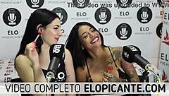 I watch bisexual lesbians kissing and playing with the lollipop