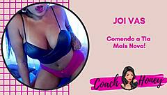 Guided jerk off in hidden family bathroom.